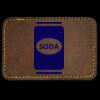Faux Leather Engravable Patch - Round-Corner Rectangular Thumbnail