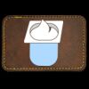 Faux Leather Engravable Patch - Round-Corner Rectangular Thumbnail