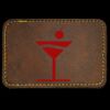 Faux Leather Engravable Patch - Round-Corner Rectangular Thumbnail