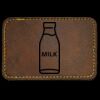 Faux Leather Engravable Patch - Round-Corner Rectangular Thumbnail