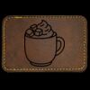 Faux Leather Engravable Patch - Round-Corner Rectangular Thumbnail