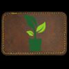 Faux Leather Engravable Patch - Round-Corner Rectangular Thumbnail