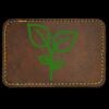 Faux Leather Engravable Patch - Round-Corner Rectangular Thumbnail