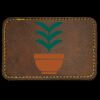 Faux Leather Engravable Patch - Round-Corner Rectangular Thumbnail