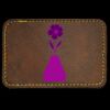 Faux Leather Engravable Patch - Round-Corner Rectangular Thumbnail
