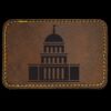 Faux Leather Engravable Patch - Round-Corner Rectangular Thumbnail