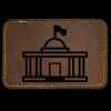 Faux Leather Engravable Patch - Round-Corner Rectangular Thumbnail