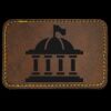 Faux Leather Engravable Patch - Round-Corner Rectangular Thumbnail