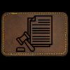 Faux Leather Engravable Patch - Round-Corner Rectangular Thumbnail