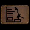 Faux Leather Engravable Patch - Round-Corner Rectangular Thumbnail