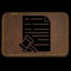 Faux Leather Engravable Patch - Round-Corner Rectangular Thumbnail
