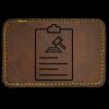 Faux Leather Engravable Patch - Round-Corner Rectangular Thumbnail