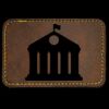 Faux Leather Engravable Patch - Round-Corner Rectangular Thumbnail