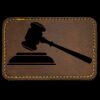 Faux Leather Engravable Patch - Round-Corner Rectangular Thumbnail