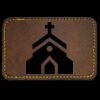 Faux Leather Engravable Patch - Round-Corner Rectangular Thumbnail