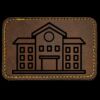 Faux Leather Engravable Patch - Round-Corner Rectangular Thumbnail