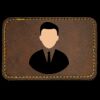 Faux Leather Engravable Patch - Round-Corner Rectangular Thumbnail