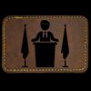 Faux Leather Engravable Patch - Round-Corner Rectangular Thumbnail