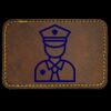 Faux Leather Engravable Patch - Round-Corner Rectangular Thumbnail