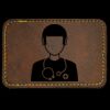 Faux Leather Engravable Patch - Round-Corner Rectangular Thumbnail
