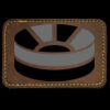 Faux Leather Engravable Patch - Round-Corner Rectangular Thumbnail