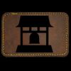 Faux Leather Engravable Patch - Round-Corner Rectangular Thumbnail