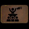 Faux Leather Engravable Patch - Round-Corner Rectangular Thumbnail