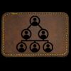 Faux Leather Engravable Patch - Round-Corner Rectangular Thumbnail