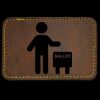 Faux Leather Engravable Patch - Round-Corner Rectangular Thumbnail