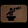 Faux Leather Engravable Patch - Round-Corner Rectangular Thumbnail