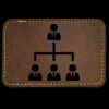 Faux Leather Engravable Patch - Round-Corner Rectangular Thumbnail
