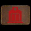 Faux Leather Engravable Patch - Round-Corner Rectangular Thumbnail