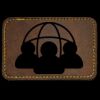 Faux Leather Engravable Patch - Round-Corner Rectangular Thumbnail