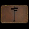 Faux Leather Engravable Patch - Round-Corner Rectangular Thumbnail