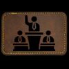 Faux Leather Engravable Patch - Round-Corner Rectangular Thumbnail