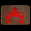 Faux Leather Engravable Patch - Round-Corner Rectangular Thumbnail