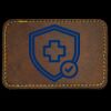 Faux Leather Engravable Patch - Round-Corner Rectangular Thumbnail