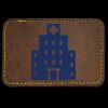 Faux Leather Engravable Patch - Round-Corner Rectangular Thumbnail