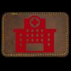 Faux Leather Engravable Patch - Round-Corner Rectangular Thumbnail