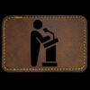 Faux Leather Engravable Patch - Round-Corner Rectangular Thumbnail