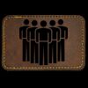 Faux Leather Engravable Patch - Round-Corner Rectangular Thumbnail