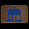 Faux Leather Engravable Patch - Round-Corner Rectangular Thumbnail