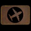 Faux Leather Engravable Patch - Round-Corner Rectangular Thumbnail