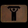Faux Leather Engravable Patch - Round-Corner Rectangular Thumbnail