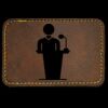 Faux Leather Engravable Patch - Round-Corner Rectangular Thumbnail