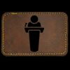 Faux Leather Engravable Patch - Round-Corner Rectangular Thumbnail