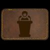Faux Leather Engravable Patch - Round-Corner Rectangular Thumbnail