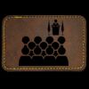 Faux Leather Engravable Patch - Round-Corner Rectangular Thumbnail
