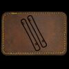 Faux Leather Engravable Patch - Round-Corner Rectangular Thumbnail