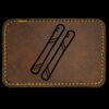 Faux Leather Engravable Patch - Round-Corner Rectangular Thumbnail